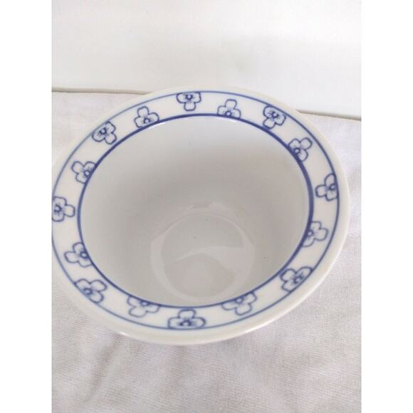 Vintage Asian Flower Pot 6" Blue and White  Hand Painted Eggplant Melons China - Picture 8 of 10